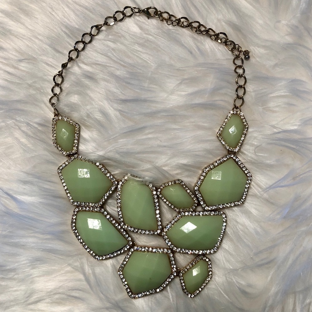 Turquoise/ Aquamarine Jeweled Statement Necklace